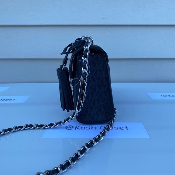 Michael Kors MK Rose SM Crossbody Bag -Black - Picture 6 of 13